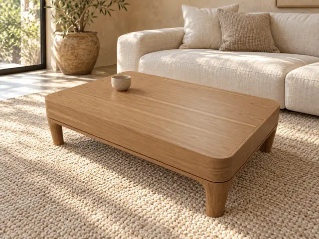 Leva Walnut Coffee Table with Rounded Corners, picture 1 of 5
