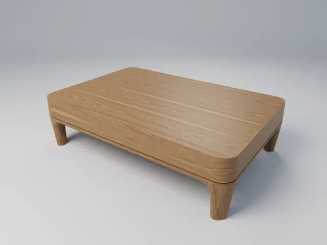 Leva Walnut Coffee Table with Rounded Corners, picture 2 of 5