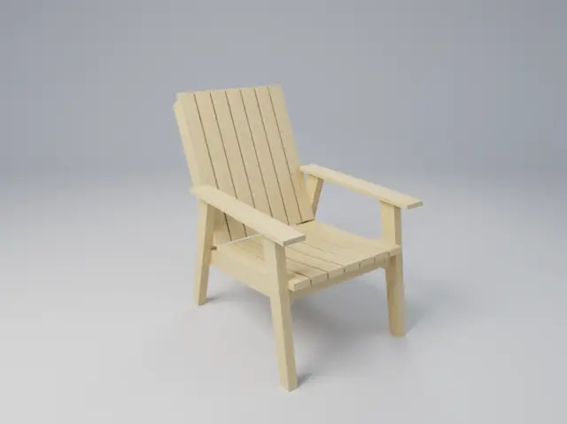 Ash Slatted Lounge Chair | Woodworking Design with Contoured Seat, picture 4 of 5