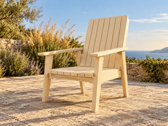 Ash Slatted Lounge Chair | Woodworking Design with Contoured Seat, picture 1 of 5